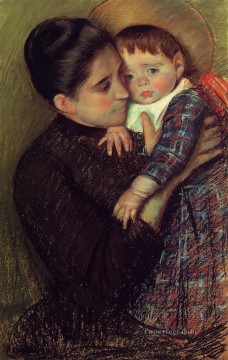 メアリー・カサット Painting - 女性とその子供 別名エレーヌ・ド・セプトゥイユの母親の子供たち メアリー・カサット